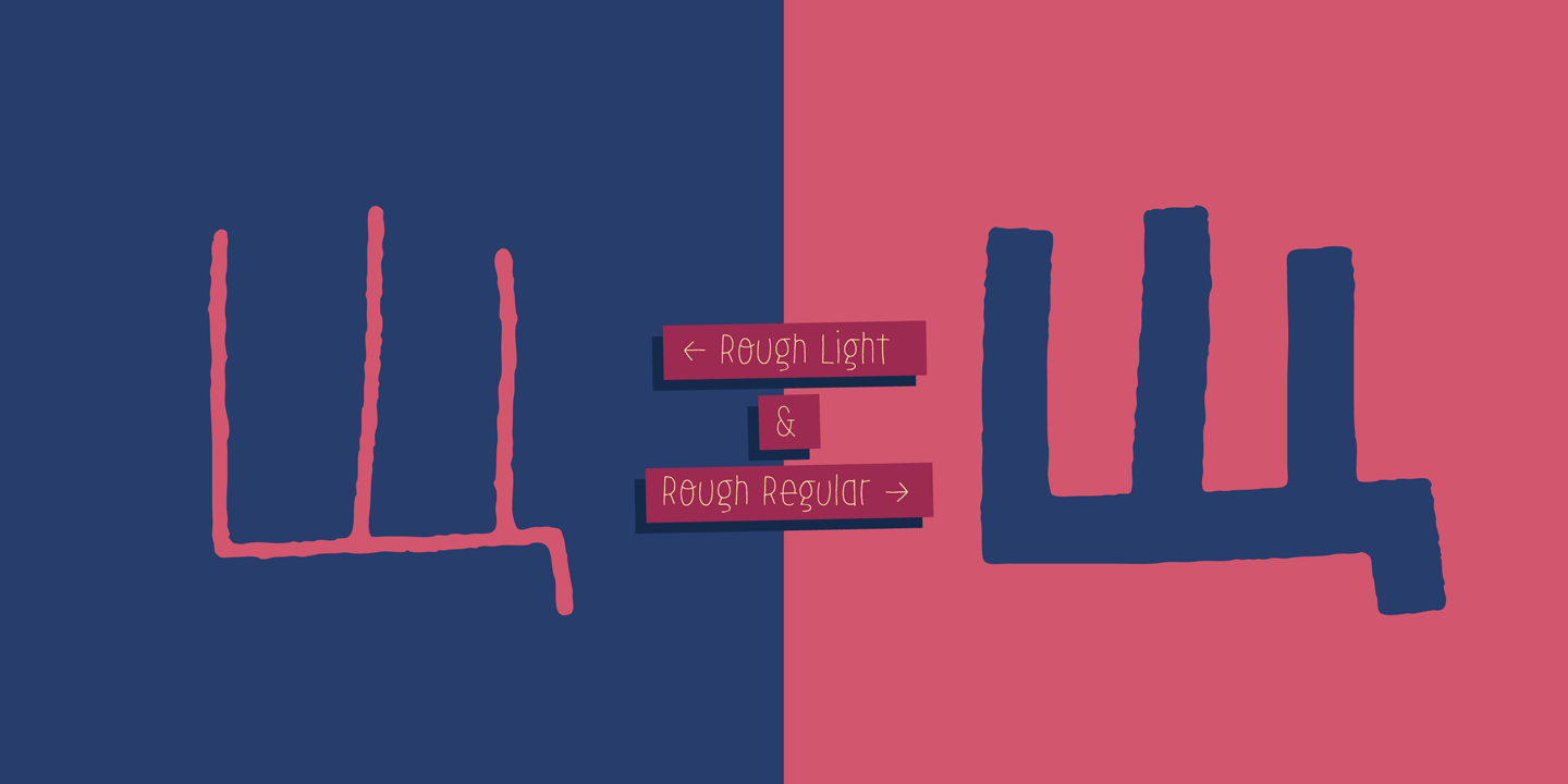 LeOsler Rough Light Font preview